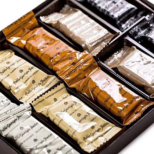 Pablo Garrigós Ibáñez Milk Chocolate Turron with Almonds - 5 lbs Bulk Pack (250 Individually Wrapped Portions) | Spanish Almond Chocolate Nougat Candy | Perfect for Holiday Gifts, Party Favors & Office Snacks