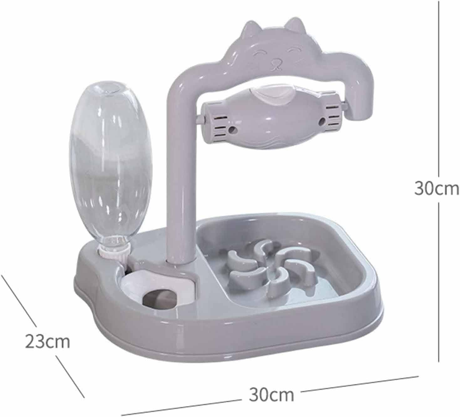 SKOFRI 2 in 1 Automatic Pet Feeder and Water Dispenser for Dogs & Cats - Spill Proof Pet Drinking Fountain with Bottle - Perfect for Puppy, Kitten, and Pet Feeding at Home or Travel