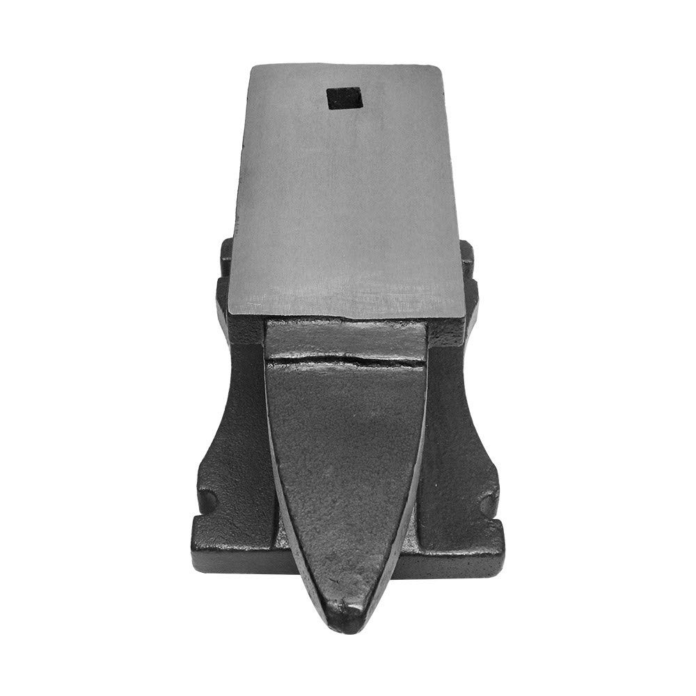 Prolinemax 100 Lbs Heavy Duty Cast Iron Anvil for Blacksmithing - Long Horn Design with Hardy Hole - Perfect for Metalworking, Forging, and DIY Projects