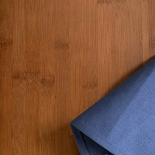 English Chestnut Bamboo /Charcoal Gray Canvas