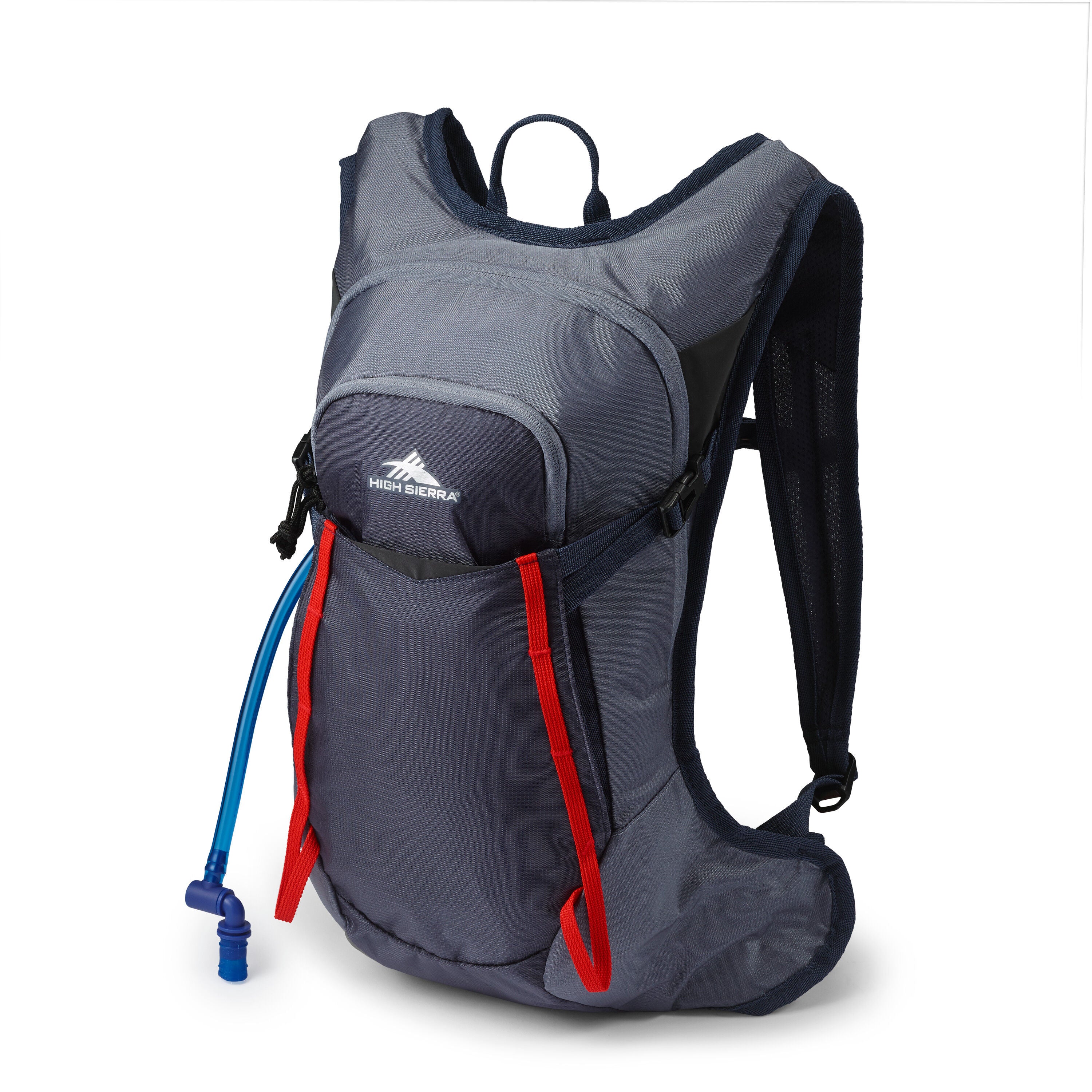 High Sierra Hydrahike 2.0 8L Hydration Backpack - Lightweight Water Bladder Hiking Pack for Men & Women - Perfect for Hiking, Running, Biking & Outdoor Adventures (Grey Blue)