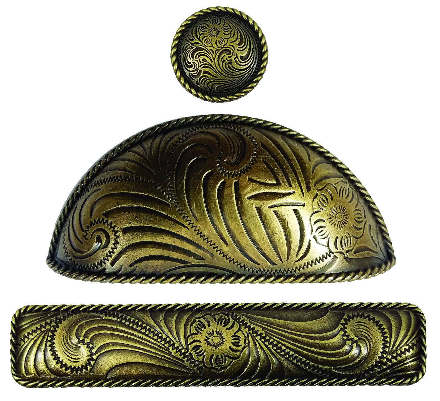 24 Pack Classic Americana Antique Brass Drawer Knobs - Vintage Cabinet Hardware for Dressers, Kitchen Cabinets & Furniture Restoration