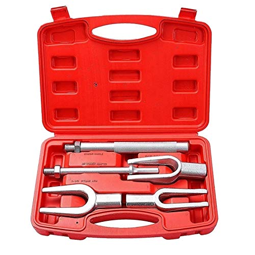JIEIIFAFH 5-Piece Tie Rod Ball Joint Pitman Arm Tool Kit - Joint Remover & Separator Pickle Fork (Silver) - Professional Automotive Repair Tools for Suspension & Steering System Maintenance