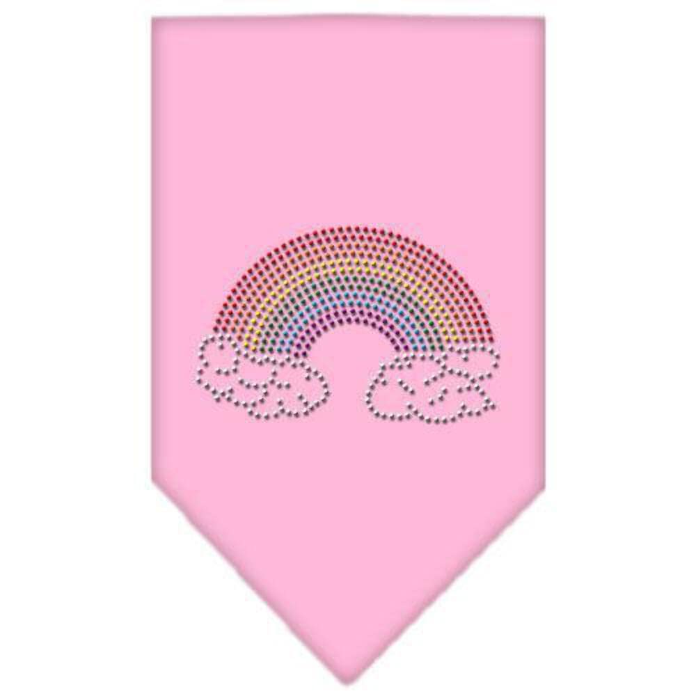 Sparkling Rhinestone Pet Bandana for Dogs - Rainbow & White Small Dog Accessory - Perfect for Parties, Holidays & Special Occasions