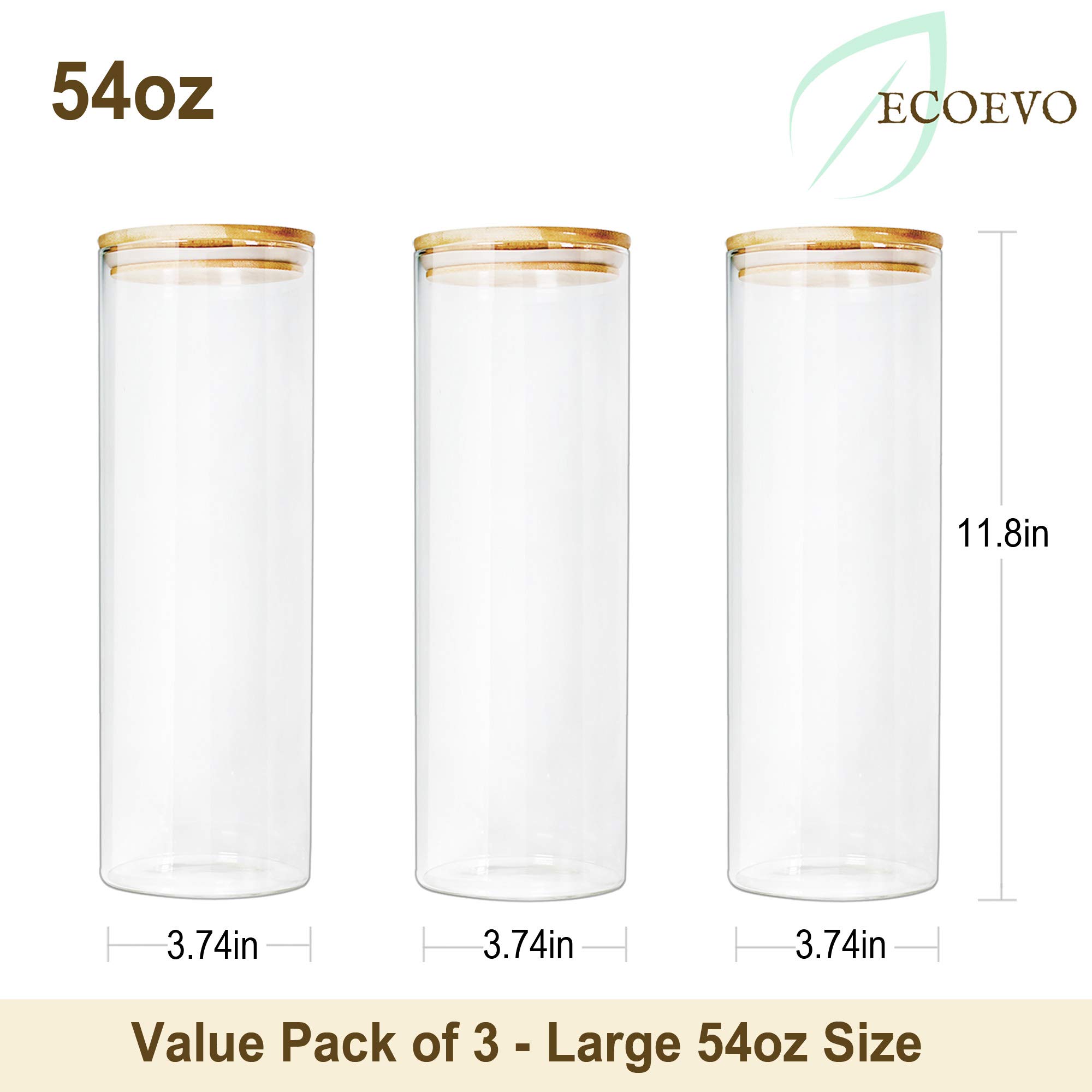 18-Pack Glass Jars with Bamboo Lids - Airtight Food Storage Containers for Pantry, Kitchen & Meal Prep | Eco-Friendly Canisters Set for Spices, Coffee, Tea & Dry Goods Organization
