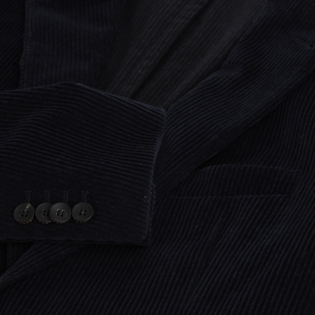 FRADI Soft Corduroy Stretch Blended Cotton Blazer for Women - Navy Blue Regular Fit - Comfortable Office Wear & Casual Outfits