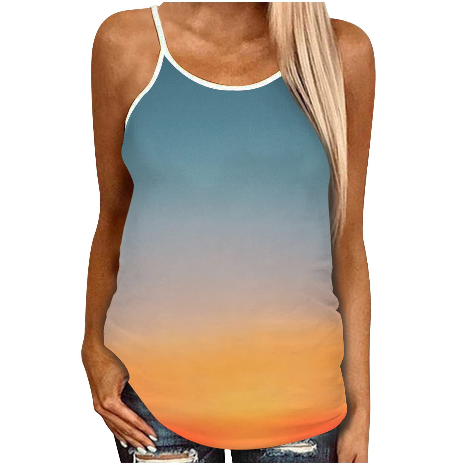 Women's Summer Halter Tops - Sexy Open Back Hollow Out Camisole, Loose Casual Backless Tank Top for Beach, Party & Vacation Outfits
