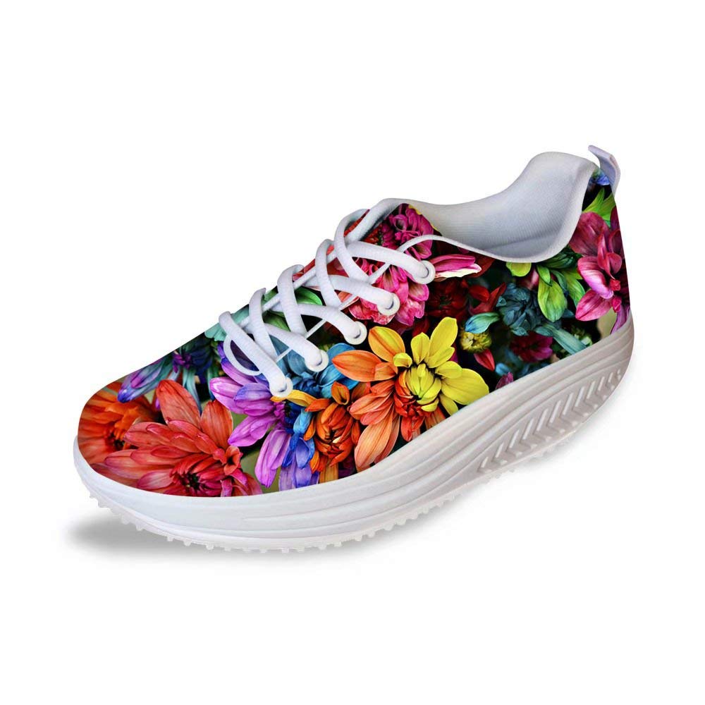 FOR U DESIGNS Women's Platform Sneakers - Comfortable Walking Shoes with Wedge Heel for Fitness, Casual & Outdoor Activities | Perfect for Teen Girls & Young Women