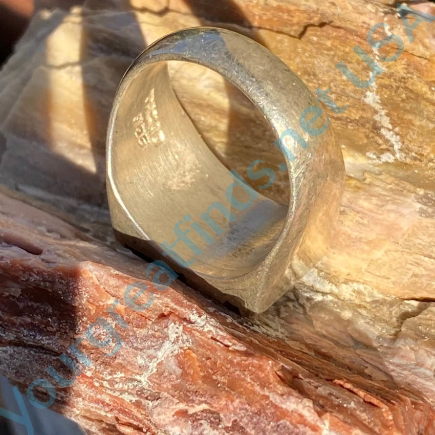 Authentic Tiger's Eye Sterling Silver Ring - Size 10 - Handcrafted Mexican Vintage Jewelry - Perfect for Boho Fashion & Spiritual Healing