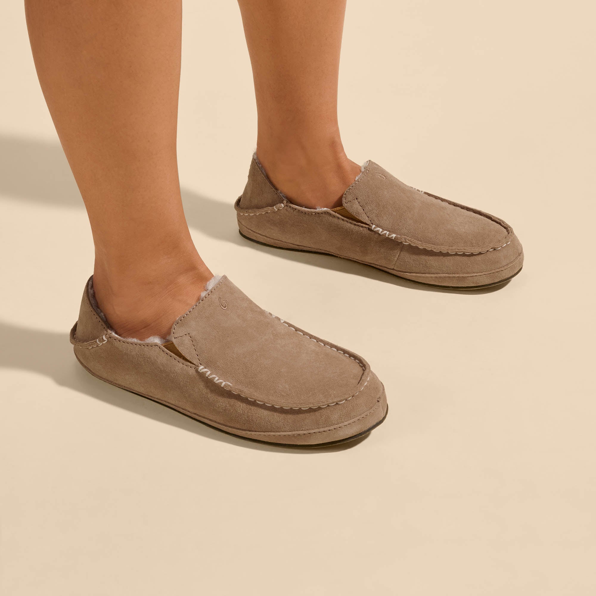 Nohea Slippers for Women - Comfortable Tan Leather House Shoes - Perfect for Indoor, Outdoor & Travel Use