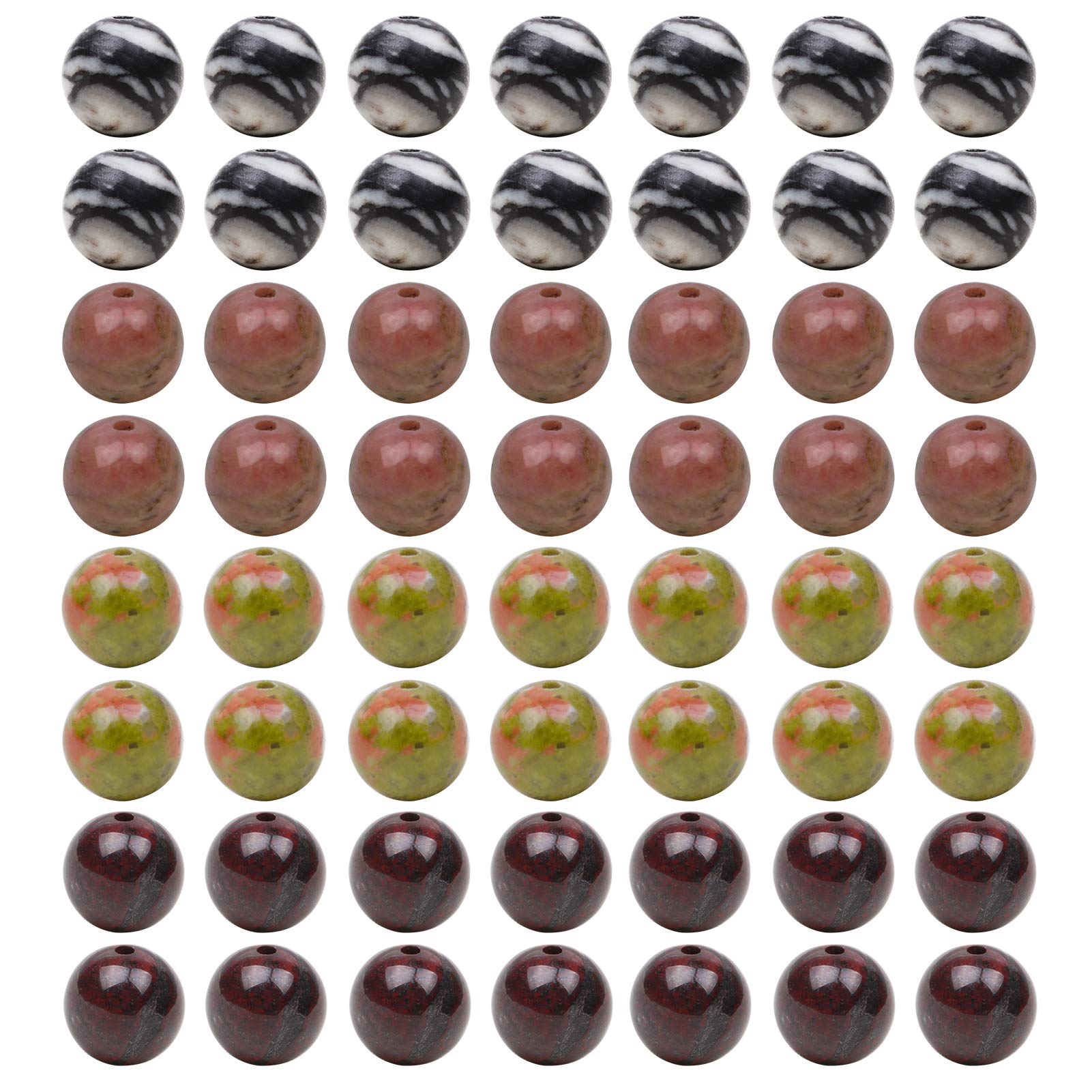 100pcs 8mm Natural Stone Beads - Genuine Round Loose Gemstones for DIY Jewelry Making | Perfect for Bracelets, Necklaces & Earrings | Home Crafting & Gift Projects