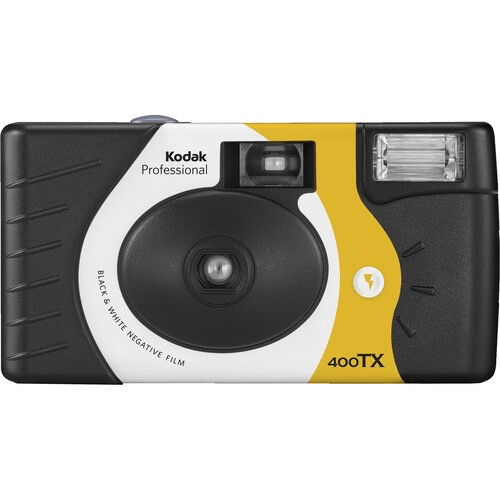 Kodak Tri-X 400 Black & White Disposable Flash Camera - 27 Exposures | Vintage Film Photography, Travel & Party Essential