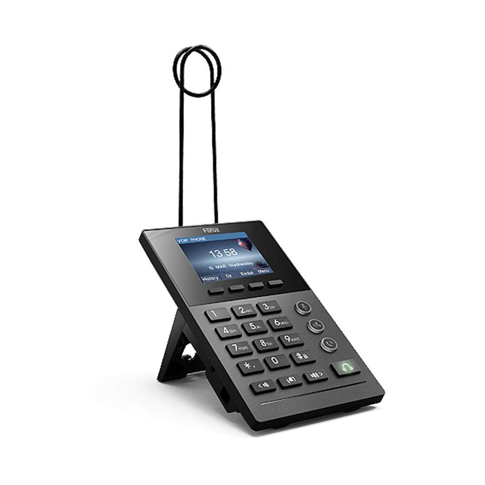 Fanvil X2P Professional VoIP Call Center IP Phone with PoE, 2 SIP Lines, Color LCD Display & HT201 Mono Headset - Ideal for Office, Business, and Customer Support Teams