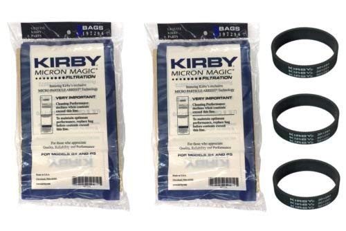 **Genuine Kirby 197294 Micron Magic Vacuum Bags (6-Pack) & Belts (3-Pack) – Replacement Parts for Kirby Vacuums – Perfect for Home Cleaning & Pet Hair Removal**