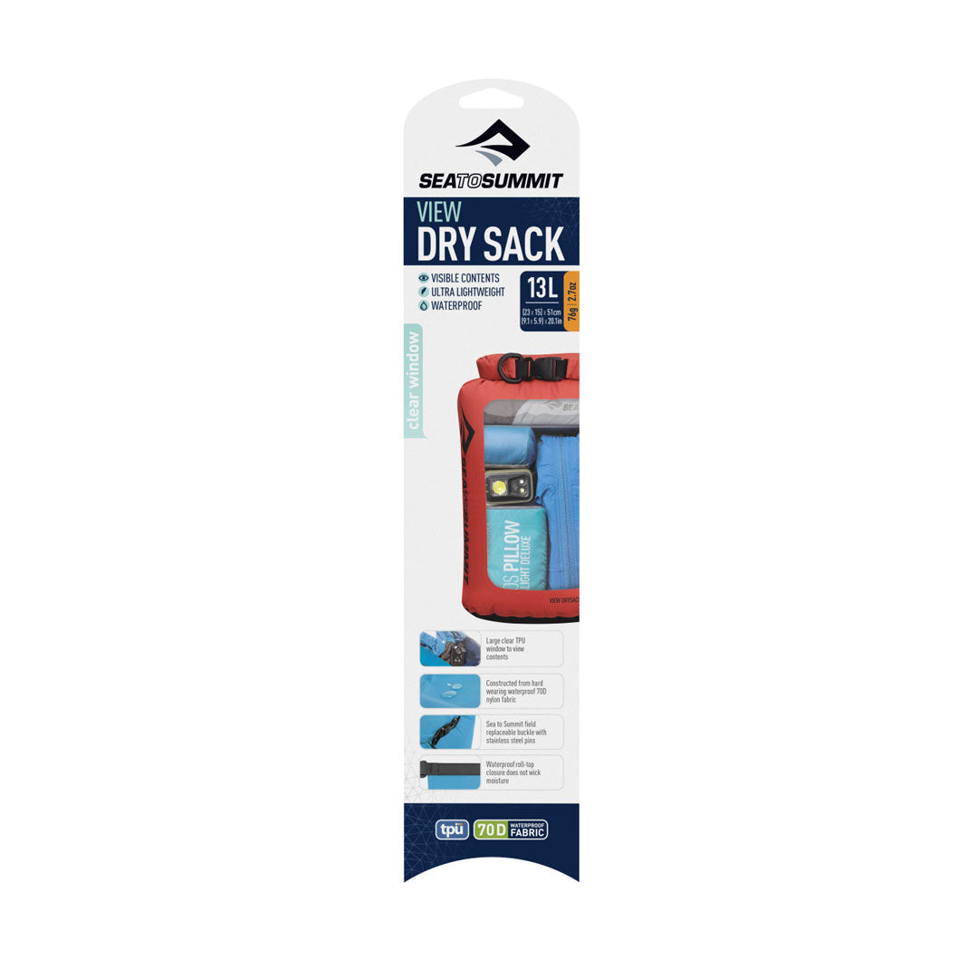 Sea to Summit View Dry Sacks - Waterproof Storage Bags for Camping, Hiking & Travel - Keep Gear Dry in Outdoor Adventures