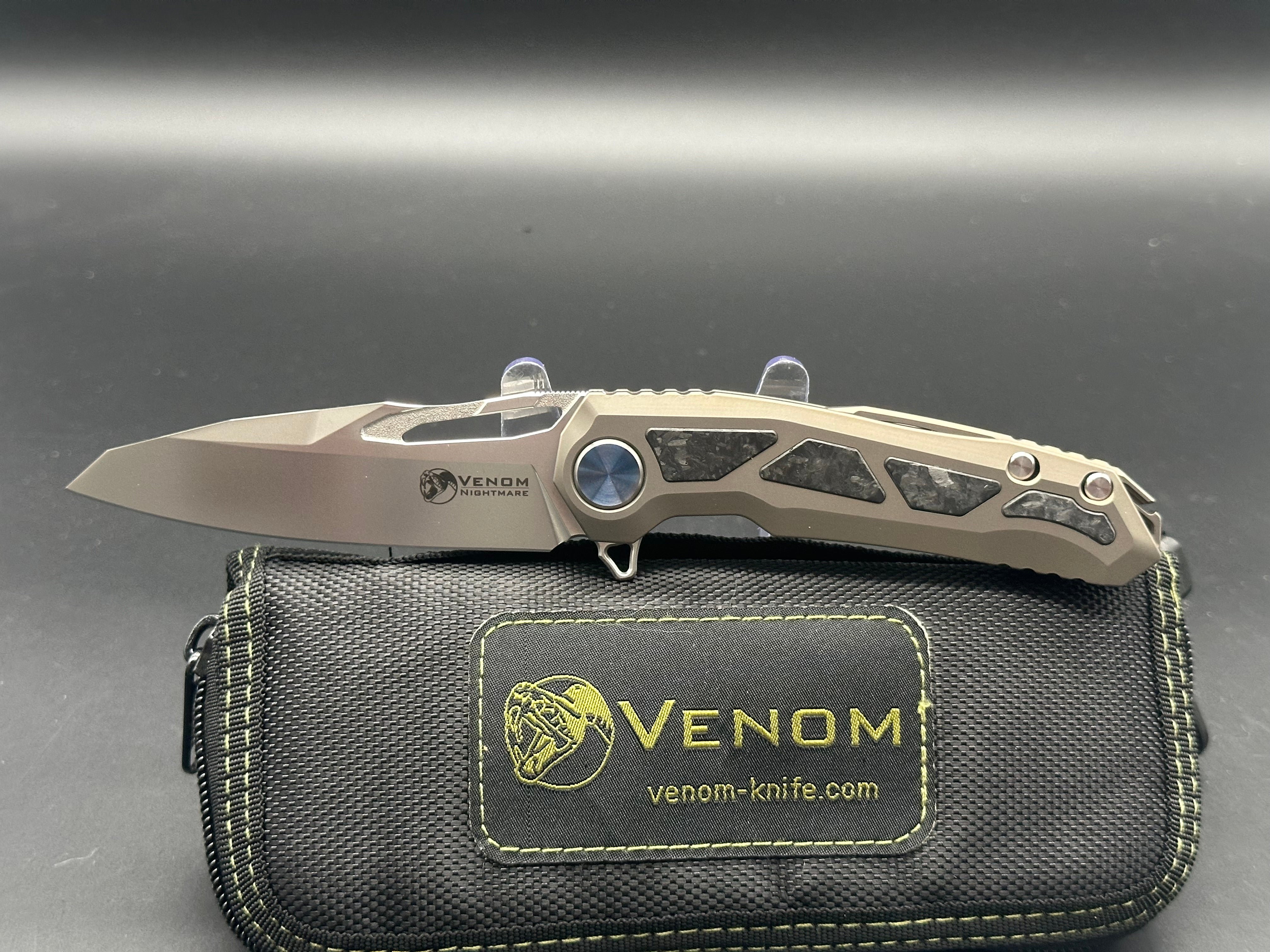 Kevin John Venom Nightmare Folding Knife - Premium EDC Pocket Knife for Outdoor, Camping, Hiking & Survival Gear