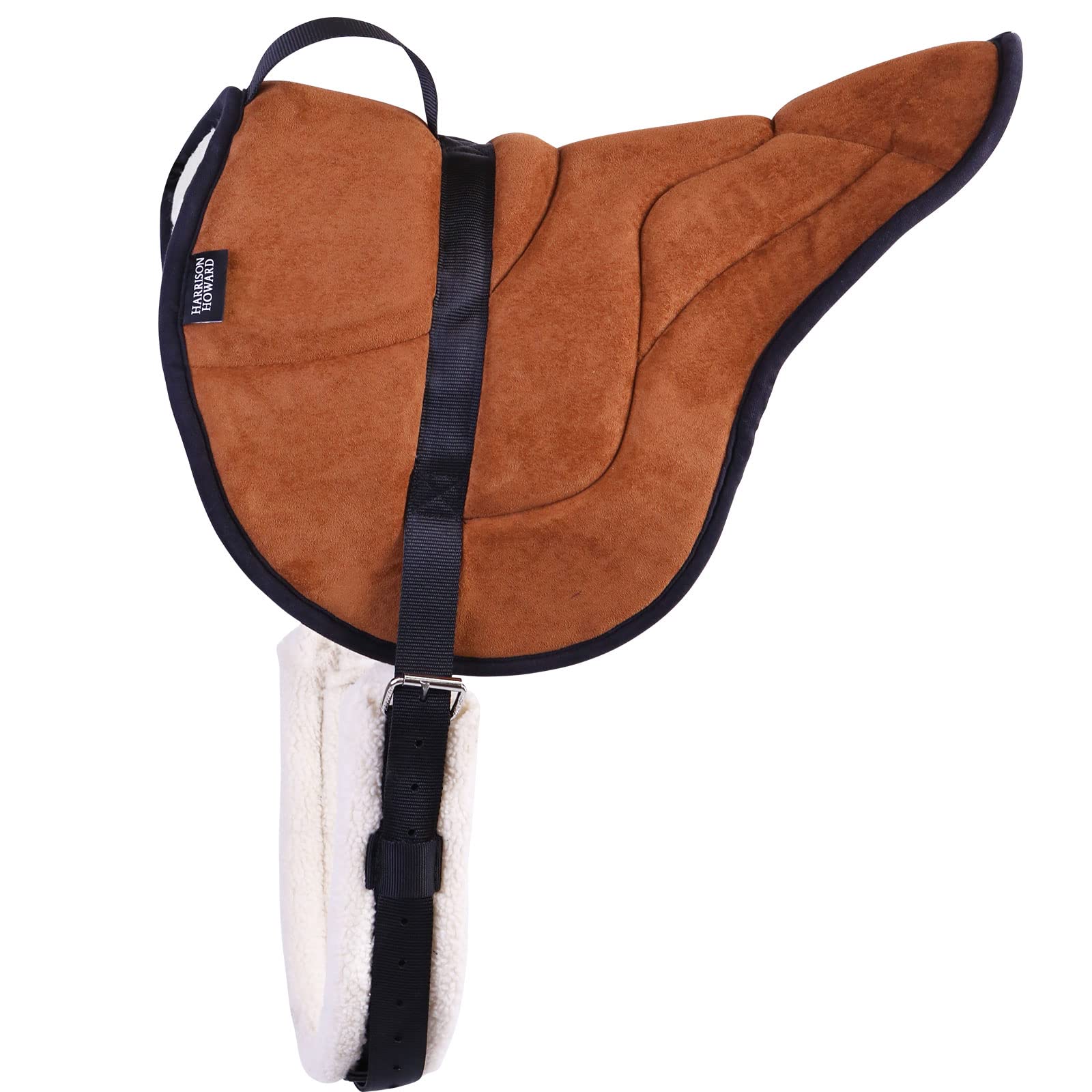 Harrison Howard Equestrian Saddle Pad - Breathable Horse Riding Pad with Girth for Comfort & Performance | Perfect for Trail Riding, Dressage & Training Sessions