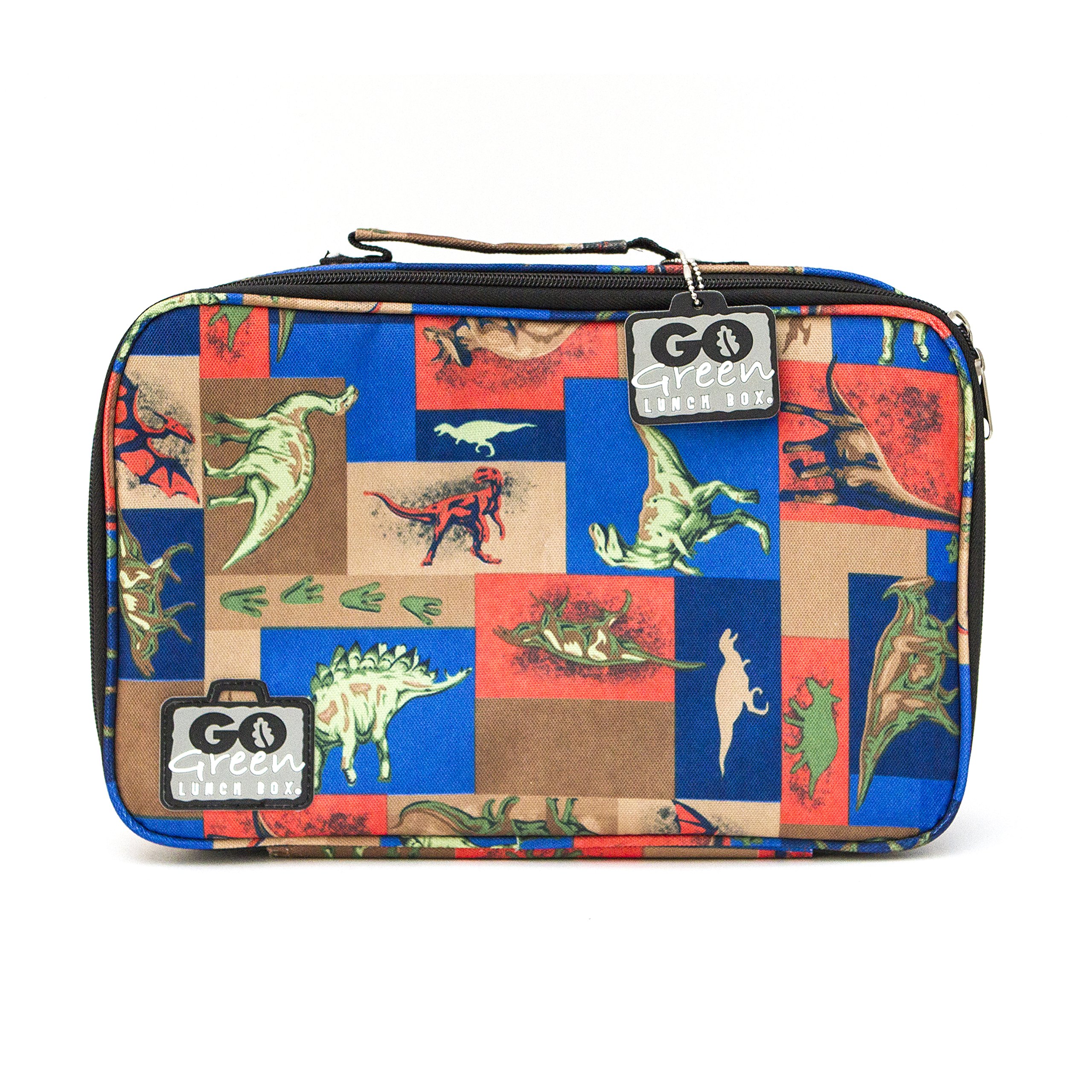 Dinosaur Themed Leakproof Bento Lunch Box Set - 5 Compartment Meal Prep Container with Insulated Bag & Stainless Steel Water Bottle - Perfect for School, Work, Picnics & Outdoor Activities