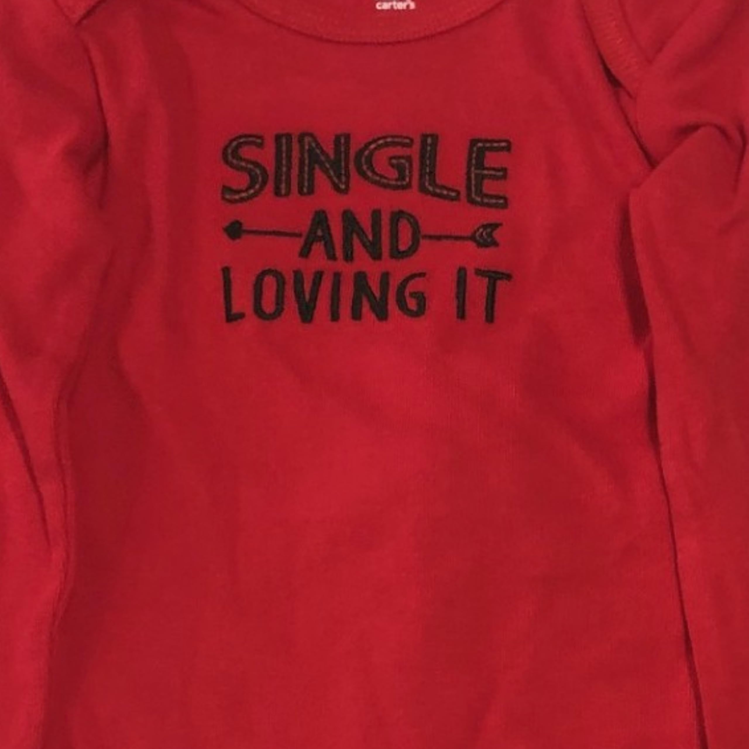 Carters Infant Boys Valentine's Day Outfit - Single & Loving It Bodysuit & Pants Set - Perfect for Valentine's Photos, Parties & Special Occasions