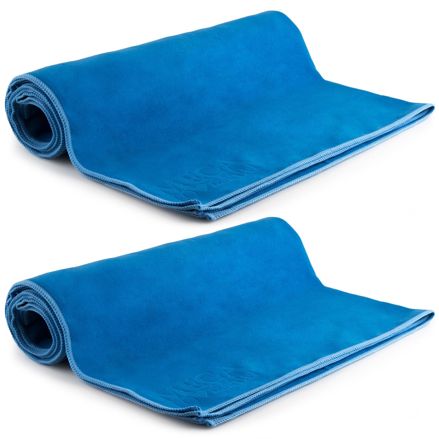 Premium Suede Microfiber Gym Towel - Ultra Absorbent & Quick Dry - 2 Pack for Workout, Yoga, Fitness & Travel - Soft Sports Towel for Gym, Running & Outdoor Activities