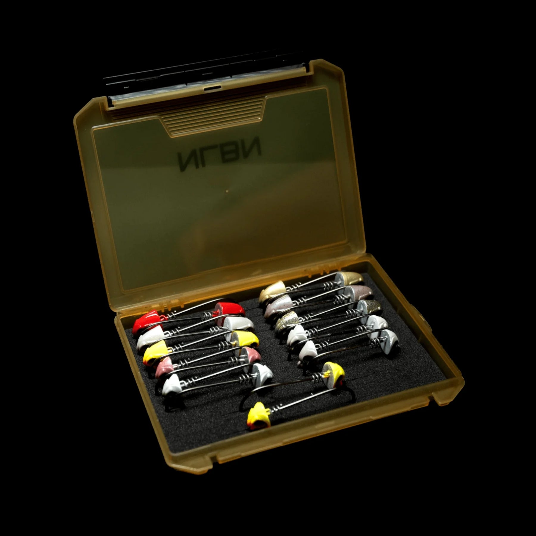 NLBN No Live Bait Needed Colored Jig Head Boxes - Premium Fishing Lures for Bass, Trout & Saltwater - Perfect for Freshwater & Saltwater Fishing Trips