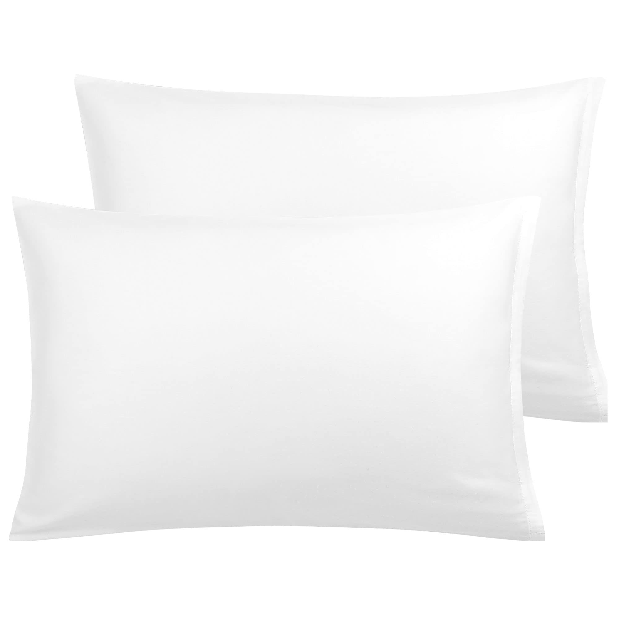 Premium Soft Cotton Pillowcases Set of 2 - Breathable & Hypoallergenic Bedding for Side Sleepers - Perfect for Home, Hotel, and Travel Use