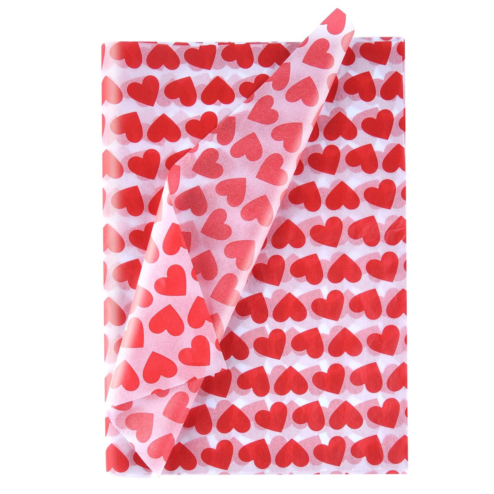 CHRORINE Gift Wrapping Tissue Paper - 60 Sheets Heart Design Art Paper for Crafts, Valentine's Day, Wedding & Party Decor | Perfect for DIY Projects, Present Packaging & Decorative Scrapbooking