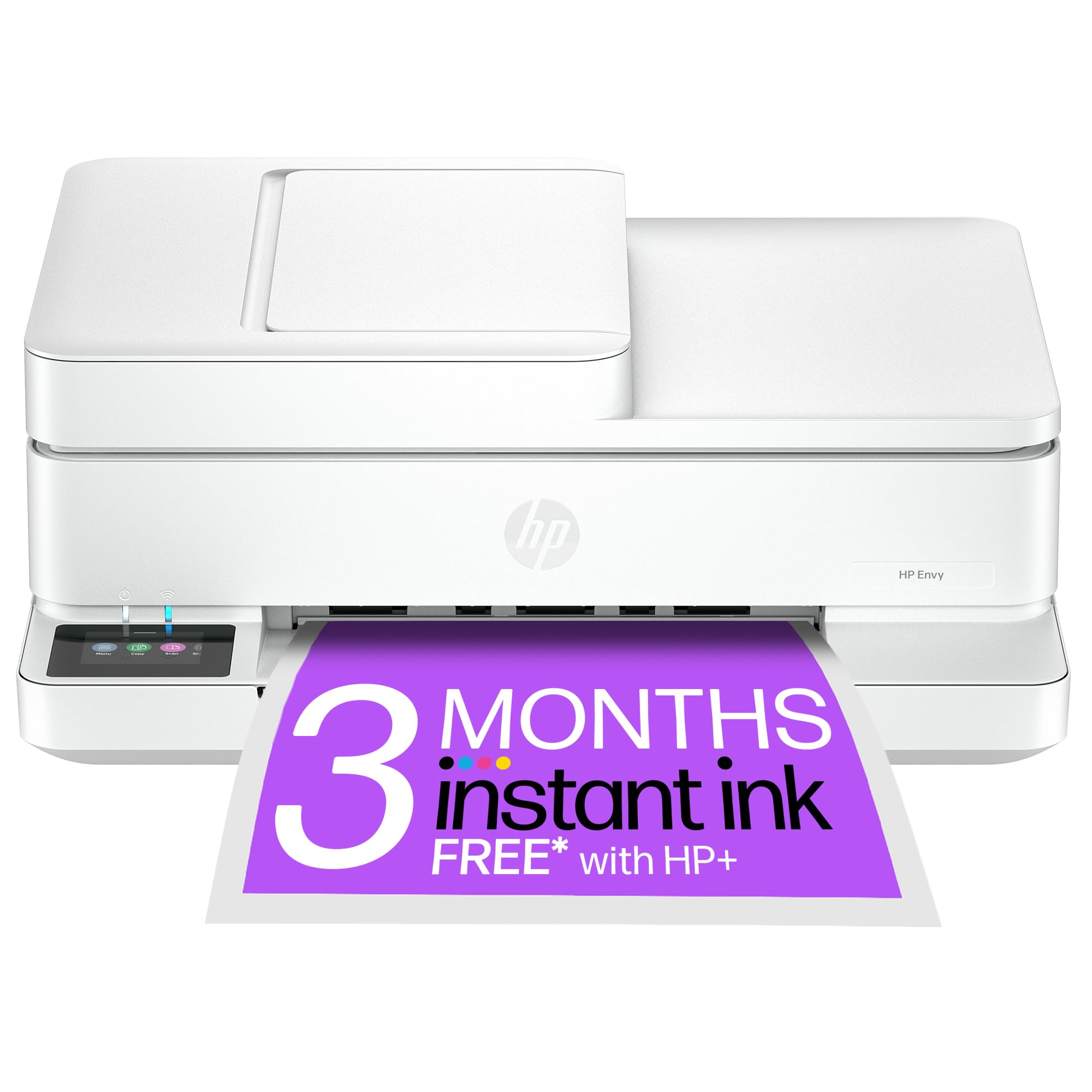 HP Envy 6530e Wireless All-in-One Color Printer with Auto 2-Sided Printing | Print, Scan, Copy | 3 Months Instant Ink Included | Automatic Document Feeder | Home & Office Use | Perfect for Documents, Photos, School Projects & Small Business Needs