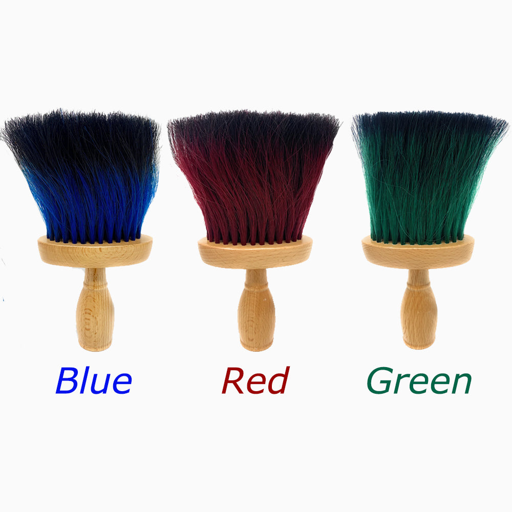Extra Thick Ox Hair Barber Neck Duster - Professional Quality Neck Brush with Color Bristles (1 Piece) - Perfect for Haircut Cleanup & Shaving in Barber Shops & Home Grooming