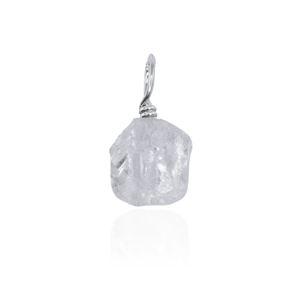 Natural Raw Clear Quartz Crystal Pendant Necklace - Healing Stone Jewelry for Meditation, Energy Cleansing & Spiritual Gifts