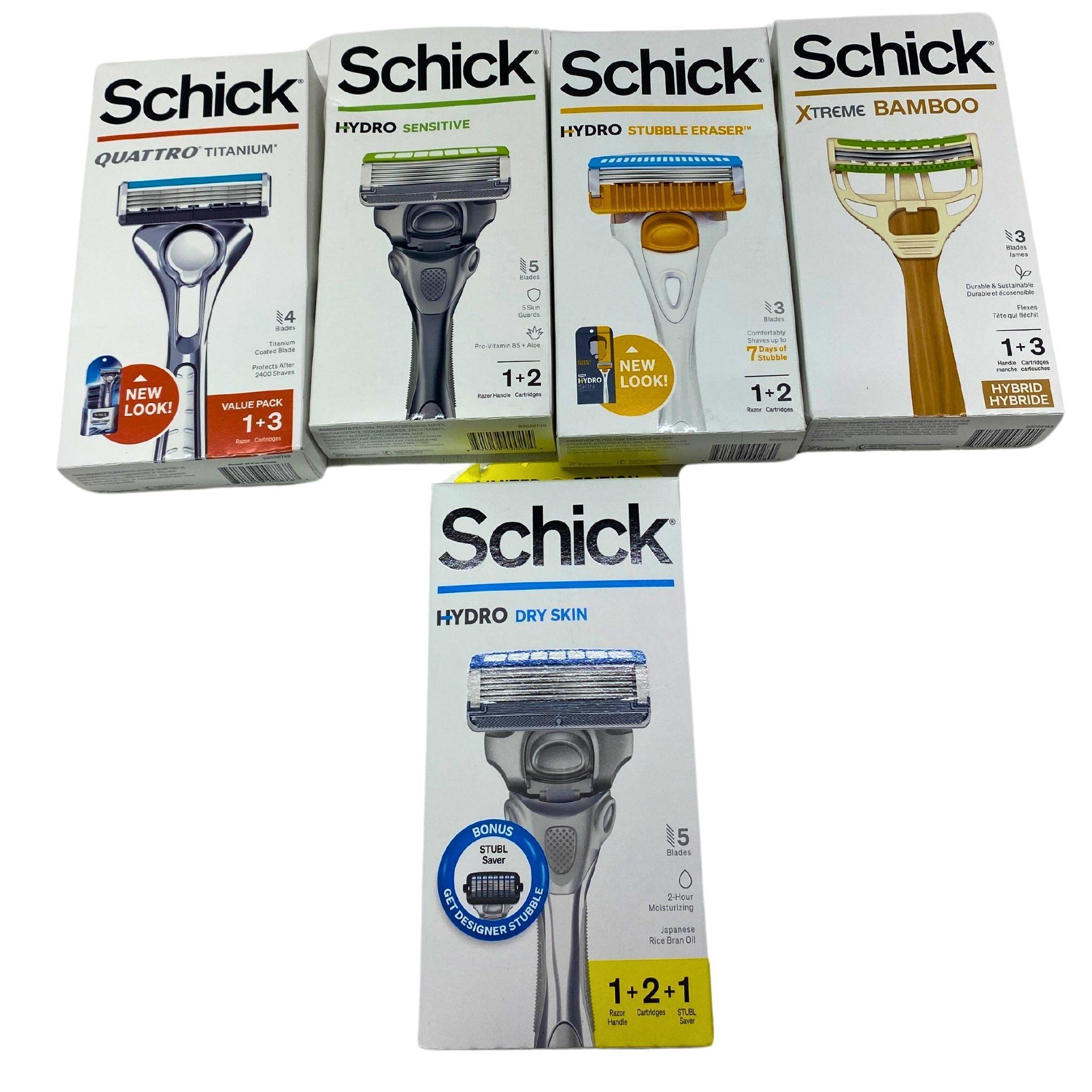 Schick Men's Razor Blades & Cartridges - 50 Pcs Bulk Pack for Smooth Shaving | Multi-Blade Refills for Sensitive Skin | Perfect for Home, Travel & Grooming Kits