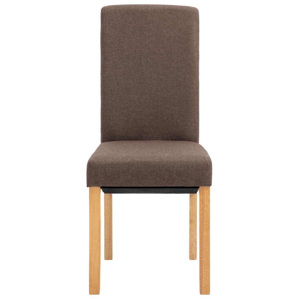 4-Piece Modern Brown Fabric Dining Chairs Set - Comfortable Kitchen Chairs for Dining Room, Living Room, Bedroom & Restaurant Use