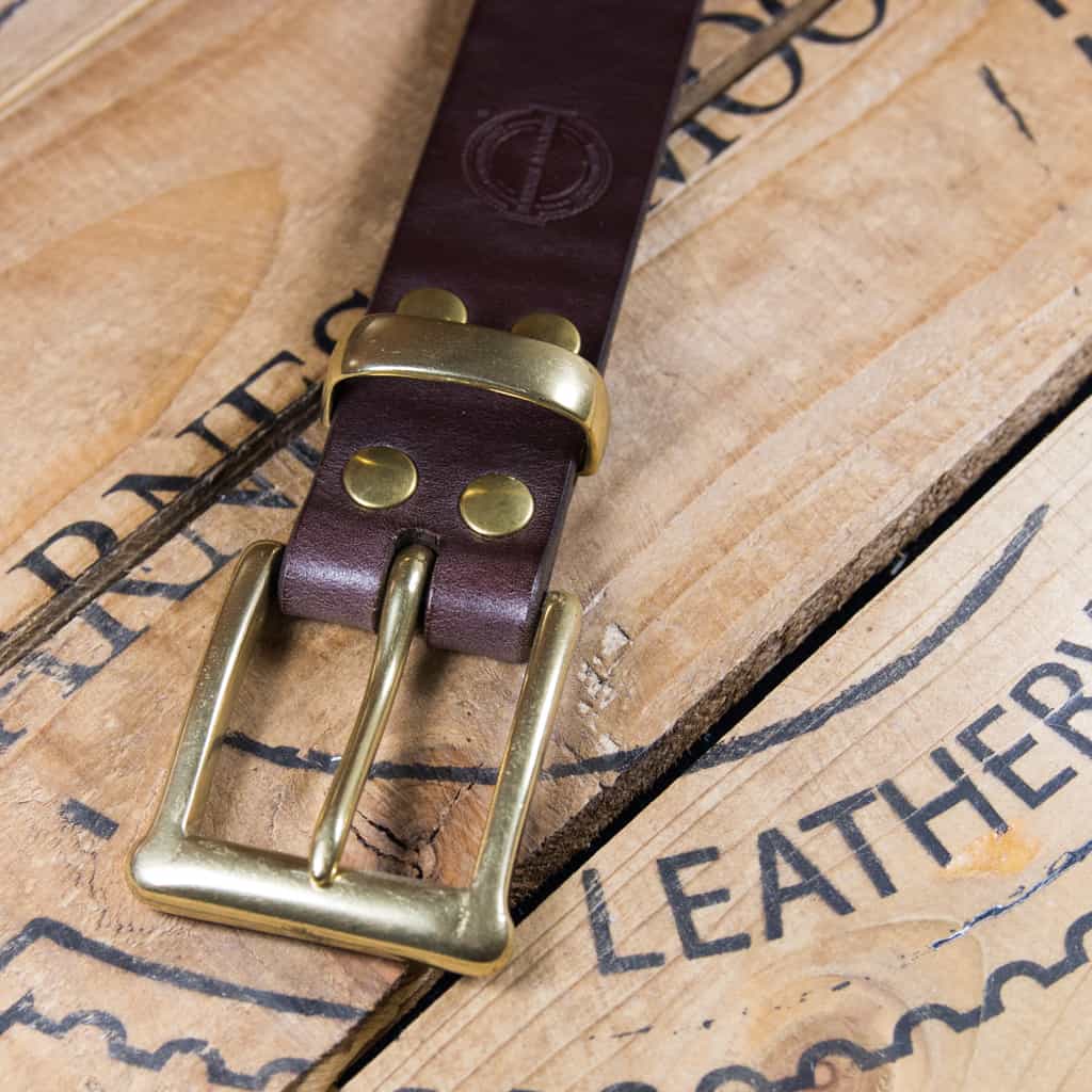 Barnes & Moore Garrison Belt - Genuine Leather, Deep Honey & Brass Buckle - Stylish & Durable for Work, Outdoor & Casual Wear
