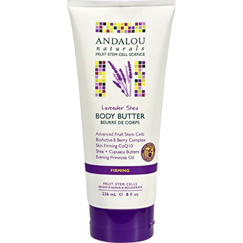 Andalou Naturals Lavender Shea Body Butter - Ultra Moisturizing & Nourishing for Dry Skin | Perfect for Daily Hydration & Relaxing Self-Care Routine