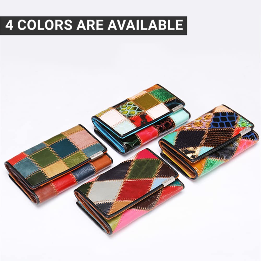 Eysee Genuine Leather Wallets for Women - Slim RFID Blocking Card Holder & Clutch Purse - Perfect for Travel, Shopping, and Everyday Use