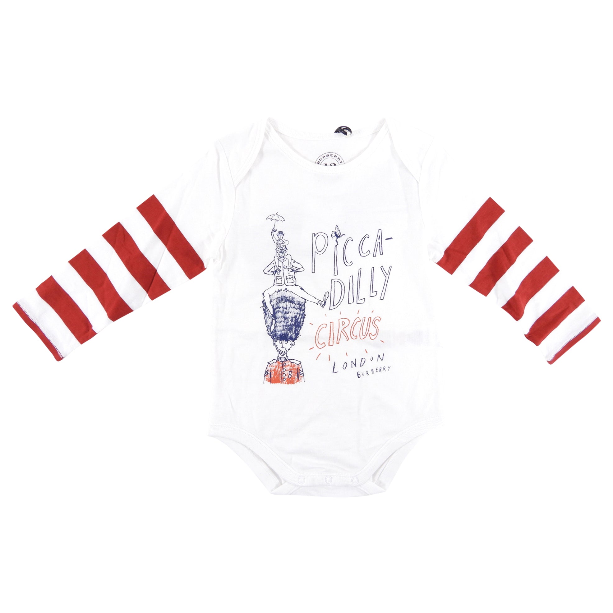Burberry Baby Picadilly Circus Stripe Diaper Shirt 12 Months - Classic Striped Onesie for Newborns & Infants | Perfect for Playdates, Photo Shoots & Special Occasions