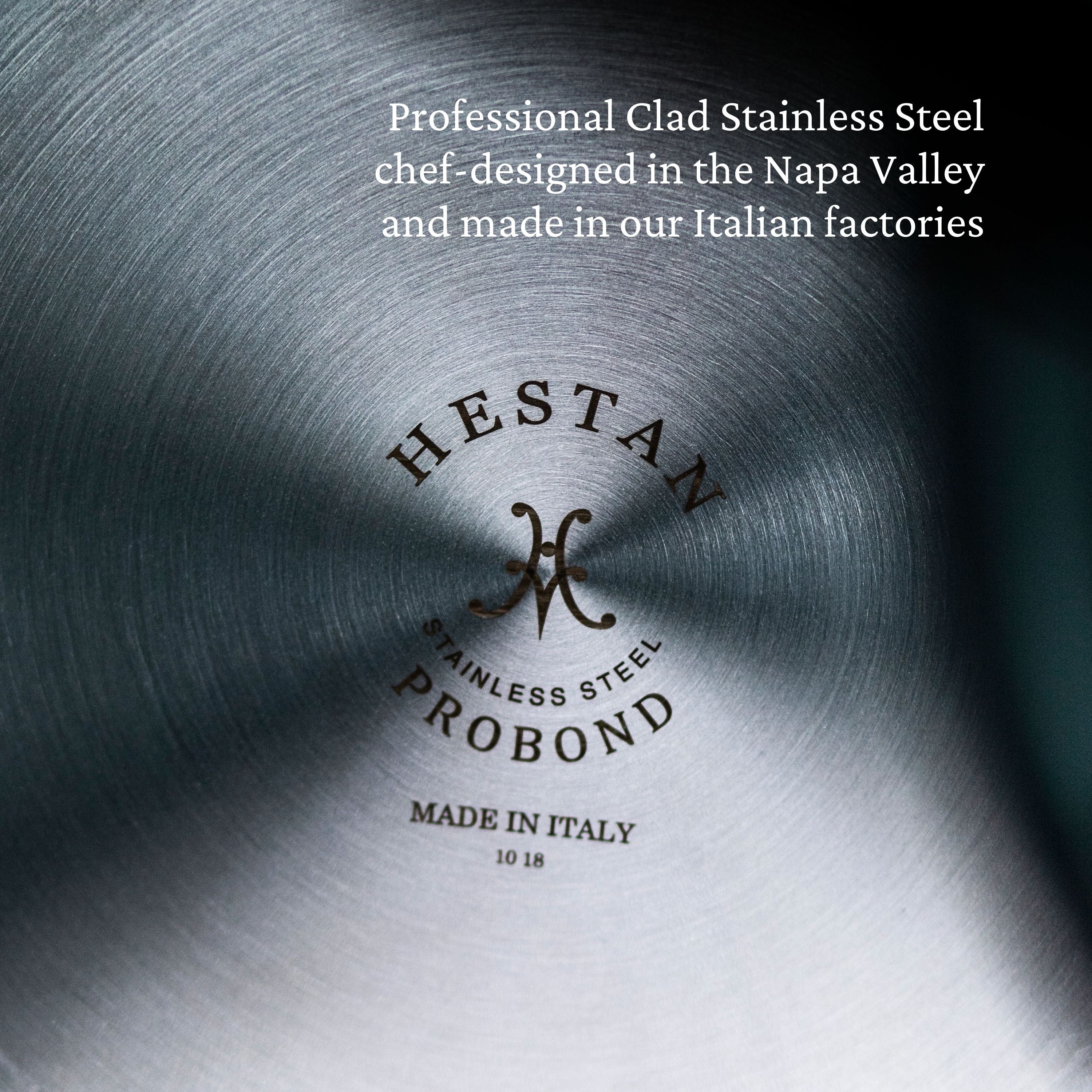 Hestan Probond Covered Saucepan with Helper Handle - 4.0 Quart (22cm) Nonstick Cookware for Professional Cooking & Home Kitchen Use