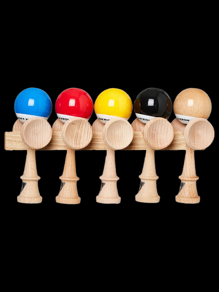Premium Krom Cliff John Kendama Rack - Professional Wooden Skill Toy Holder for Kendama Players - Perfect for Home, Office, or Competition Display