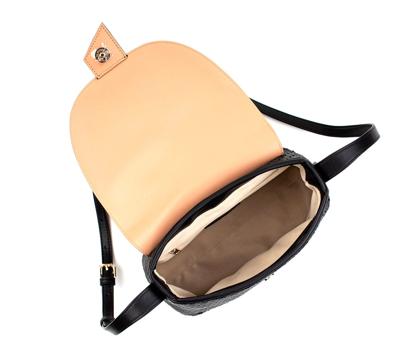 Kate Vegan Leather Basket Weave Crossbody Bag for Women | Stylish Black Shoulder Purse | Perfect for Work, Travel and Everyday Use