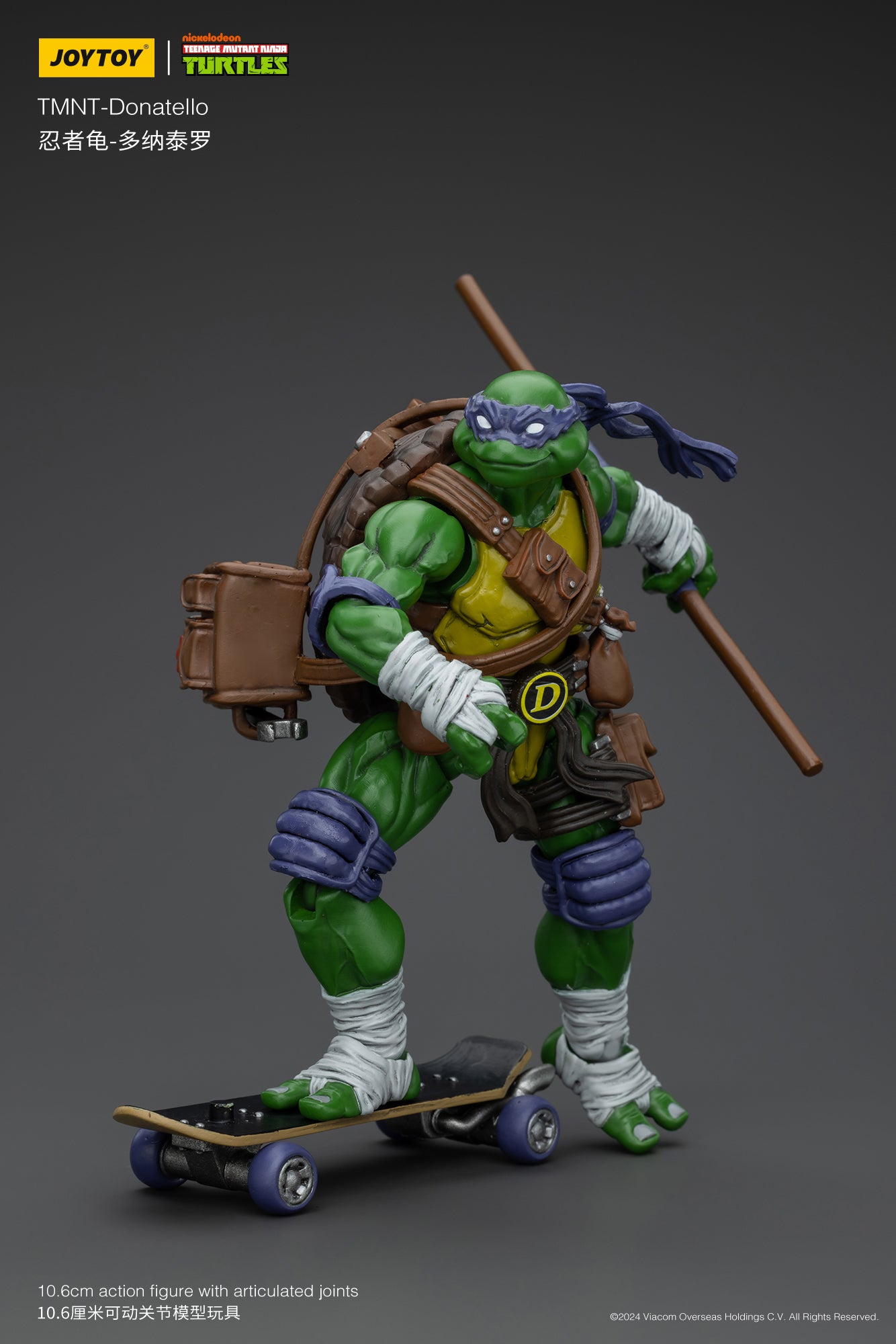 1/18 JOYTOY TMNT Action Figures Set - Michelangelo, Donatello, Leonardo & Raphael (Reissue Version) - Collectible Teenage Mutant Ninja Turtles Toys for Display & Play