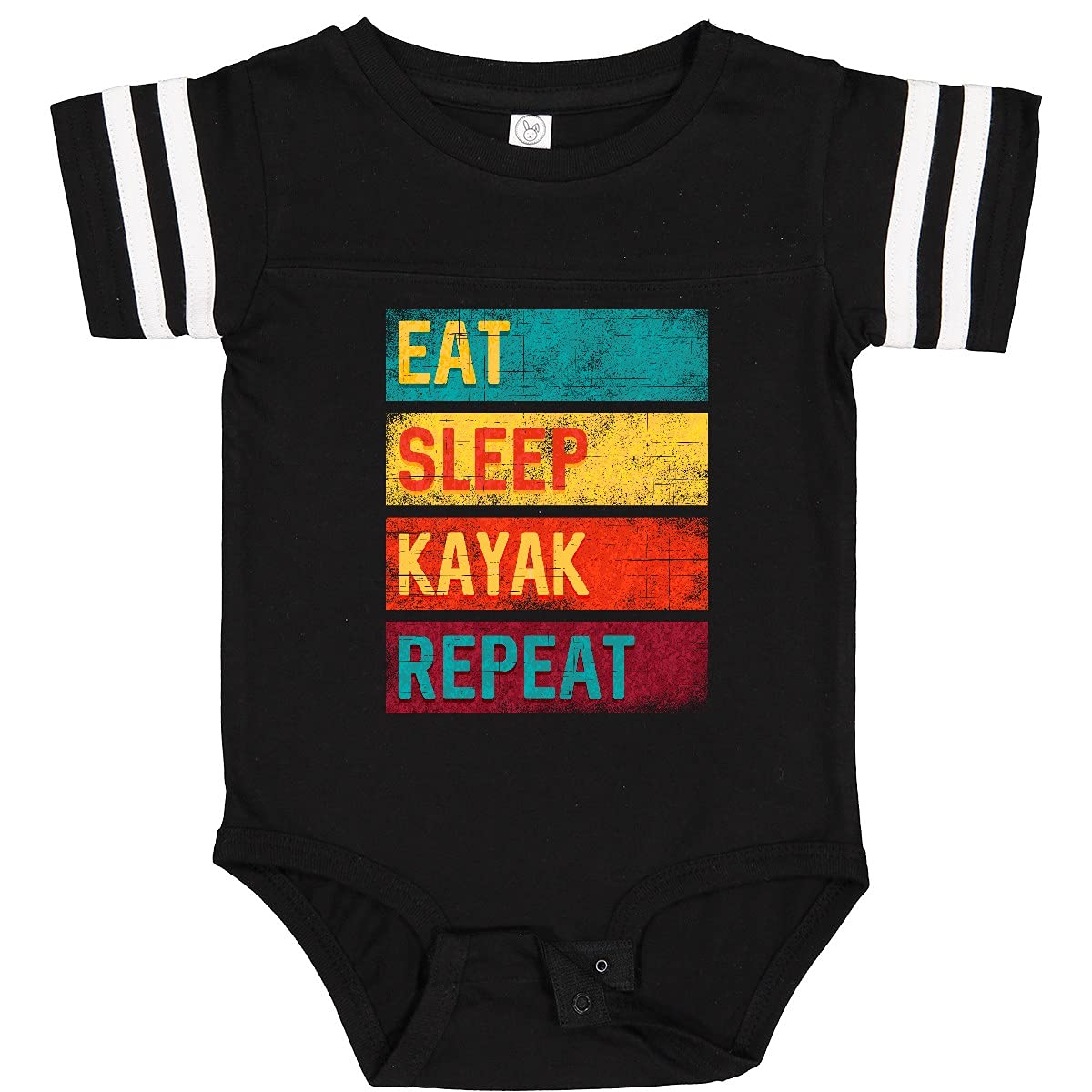 Inktastic Kayaking Eat Sleep Kayak Repeat Baby Bodysuit - Cute Kayak Lover Outfit for Infants & Toddlers - Perfect for Kayaking Trips, Family Adventures & Outdoor Activities