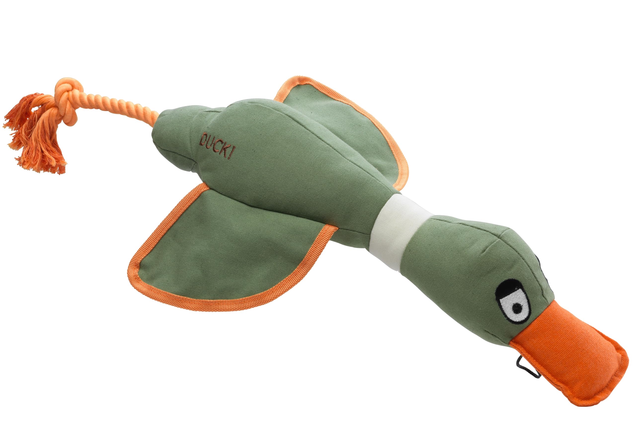 Durable Khaki Duck Canvas Dog Toy - Interactive Fetch & Tug of War Play for Active Dogs - Perfect for Outdoor & Indoor Playtime