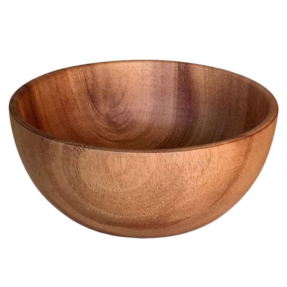 Durable Wooden Salad Bowl - Heat Resistant Fruit & Nut Bowl for Kitchen & Picnic