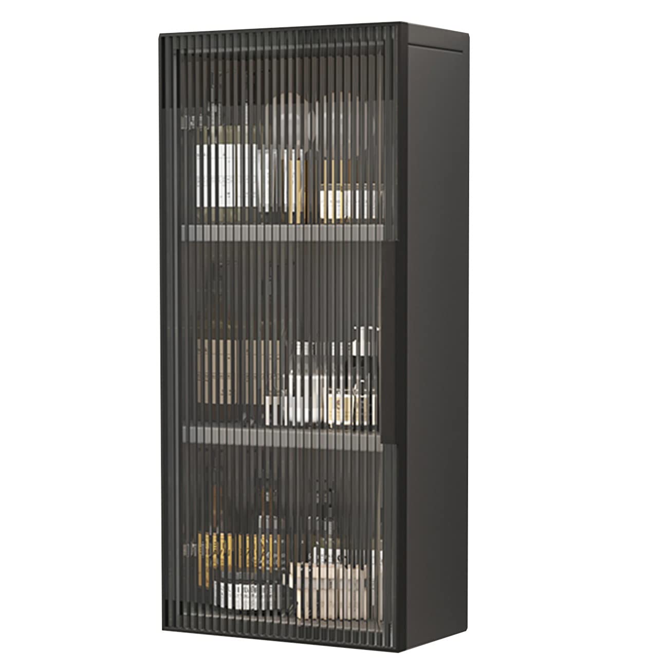 Multifunctional Wall Cabinet with Glass Door - 3-Tier Storage Shelf for Living Room, Bathroom, Entryway - Heavy Duty & Space-Saving Home Organization Solution - Perfect for Storing Towels, Decor, Books & Essentials