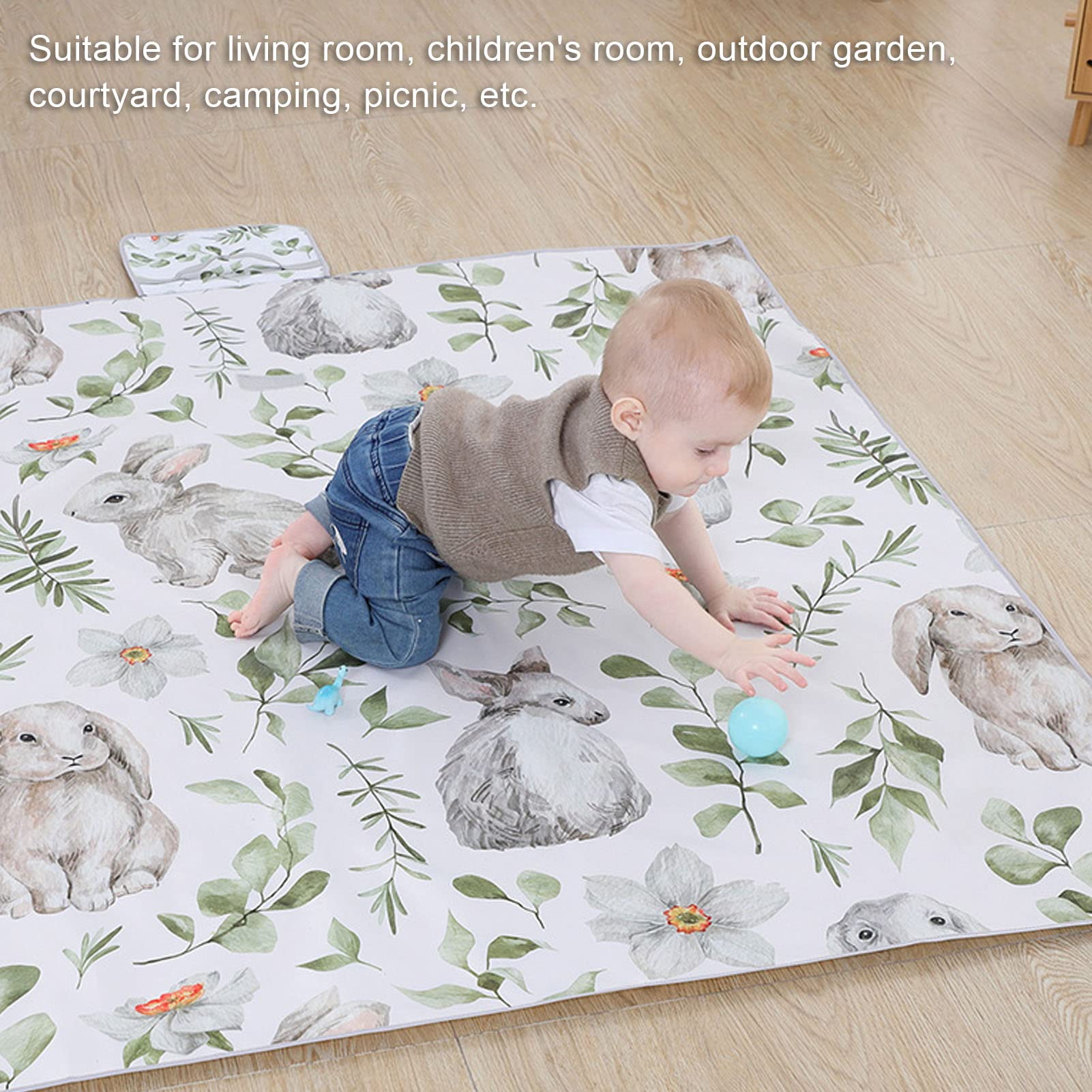 **Waterproof Nylon Splat Mat - Non-Slip Baby Crawling Mat, Foldable Play Mat for Infants, Toddler Game Mat, Hiking & Picnic Blanket - Ideal for Indoor Play, Outdoor Activities & Travel**