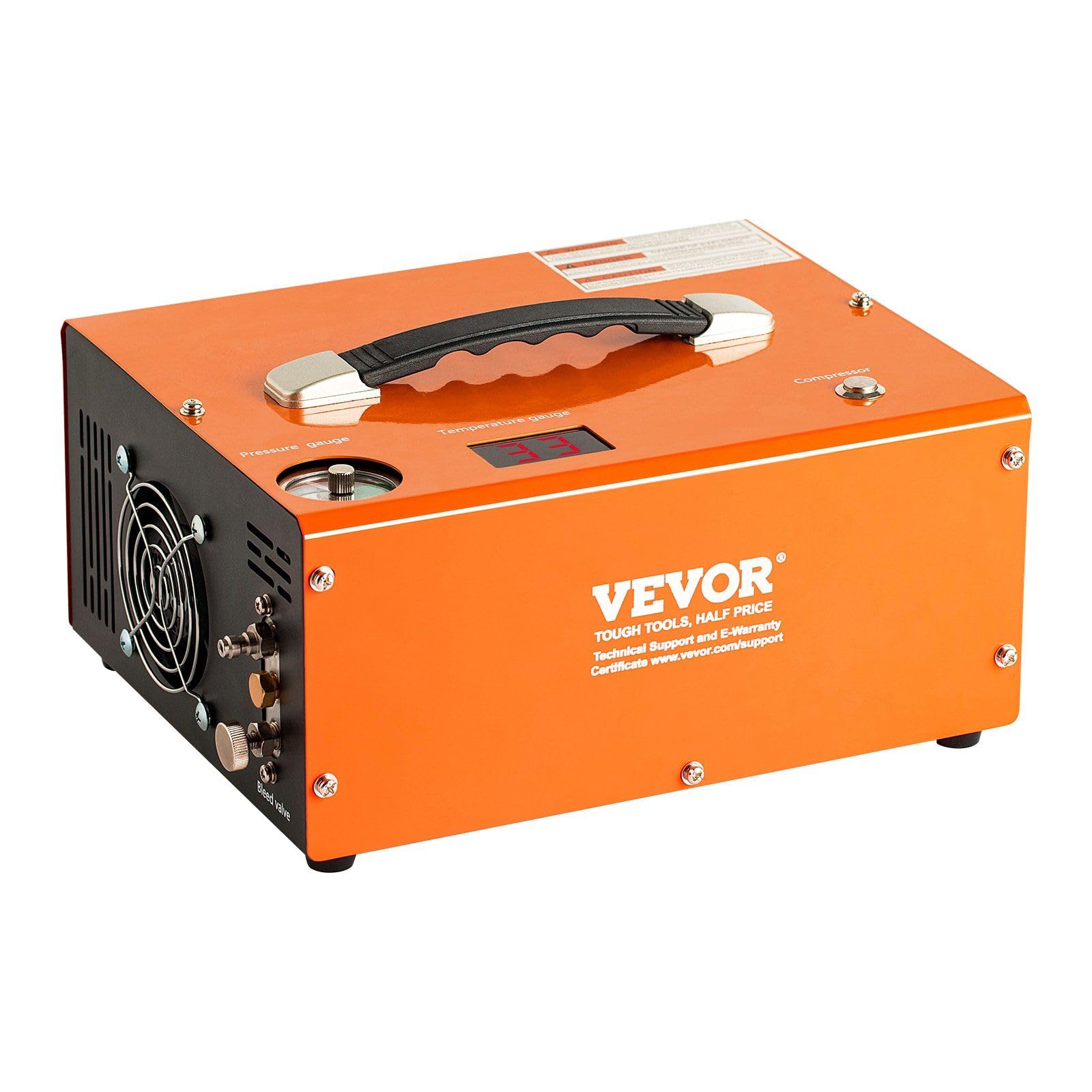 4500PSI Portable PCP Air Compressor with Built-in Converter | Oil-Free & Water-Free | DC12V/AC120V Dual Power | Auto-Stop Protection | for Air Rifles, Paintball Tanks & Scuba Diving Bottles | Hunting, Sports & Outdoor Activities