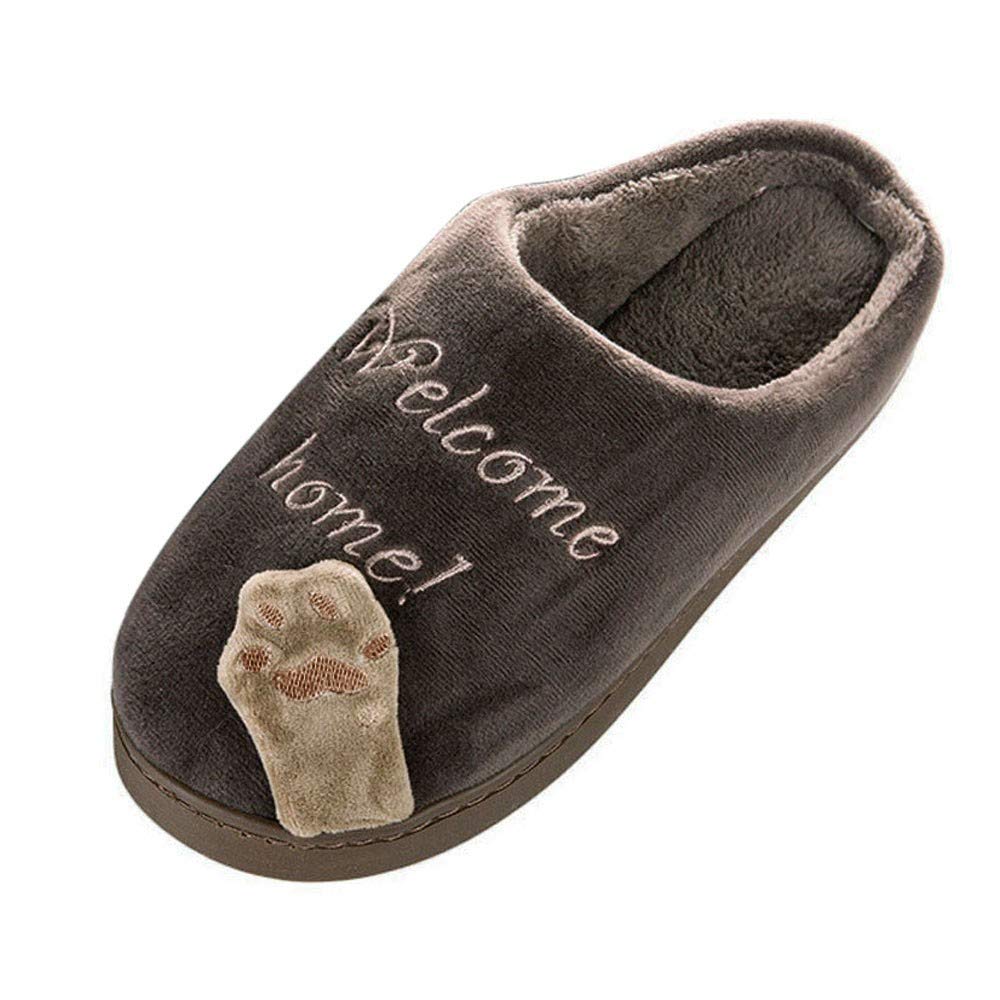 Men's Thick Comfortable Winter Sandals - Non-Slip Warm Indoor Slippers for Home, Bedroom & Lounge - Stylish Cartoon Cat Design House Shoes for Cozy Relaxation