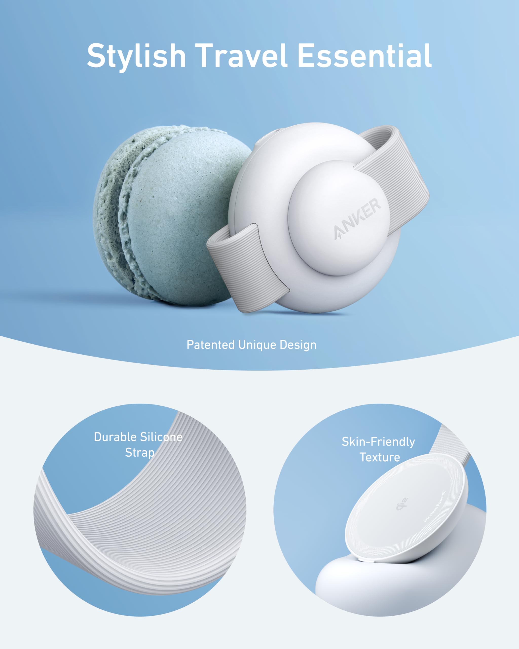 Anker MagGo UFO 3-in-1 Wireless Charging Station - Qi2 Certified 15W Fast Charger for iPhone 16/15/14/13/12, AirPods & Apple Watch | Foldable Travel Charger Pad | MagSafe Compatible (Not a Power Bank) | Perfect for Home, Office & Travel Use