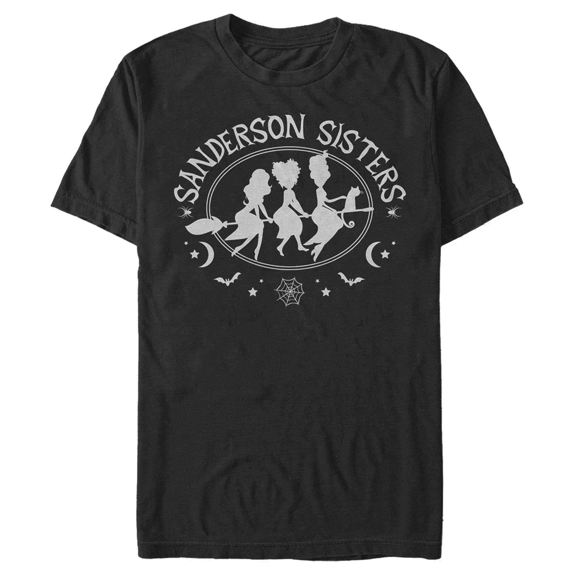 Fifth Sun Men's Hocus Pocus Sanderson Sisters Witch Broom Graphic T-Shirt | Halloween Costume & Movie Fan Apparel | Casual Wear for Parties & Cosplay