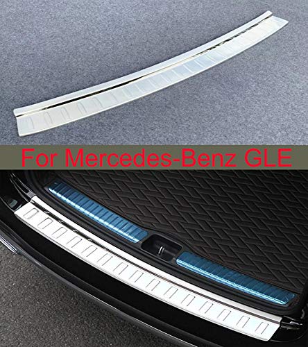 1Pcs ABS Stainless Steel Car Rear Door Tailgate Trunk Lid Protector - Bumper Guard & Edge Trim Cover for Mercedes-Benz GLE350 GLE450 (2020-2021 Models) | Durable Scratch Protection for SUV Trunk & Cargo Area